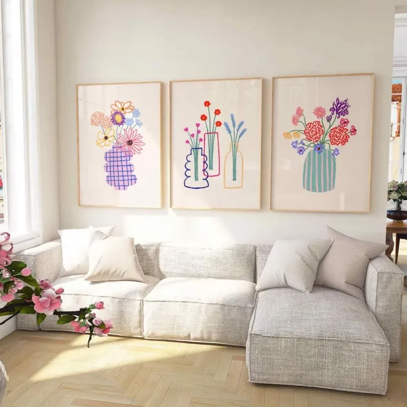 1 unidade de pintura em tela s - Florist Supply Vases avaliação e preço