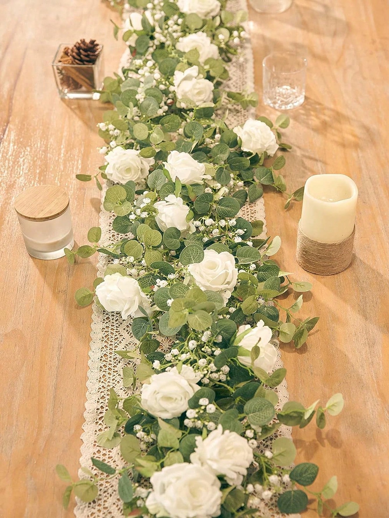 1pc 5.9ft artificial eucalipto - Eucalyptus Preserved avaliação e preço