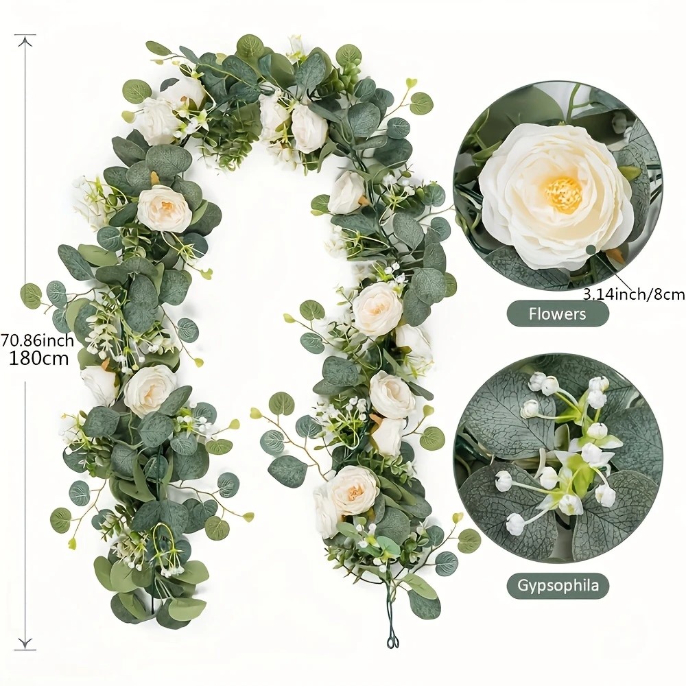 Guirlanda de Eucalipto e Rosas - Eucalyptus Preserved avaliação e preço