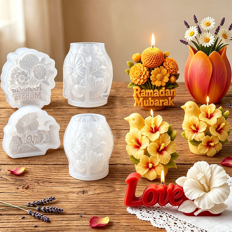Molde de Silicone 3D para Vela - Florist Supply Vases avaliação e preço